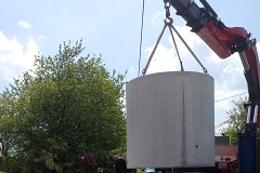 Cuve béton de 8000 litres pour l'eau de pluie
